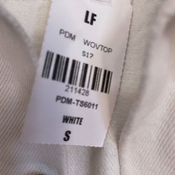 Levi’s Furst Of A Kind White Denim Vest Jacket Sz S NWT Reworked Distressed - Picture 4 of 6